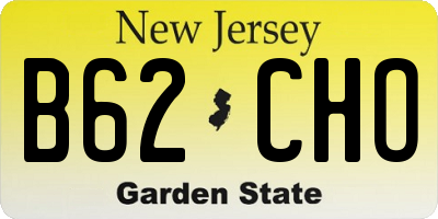 NJ license plate B62CHO