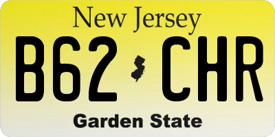 NJ license plate B62CHR