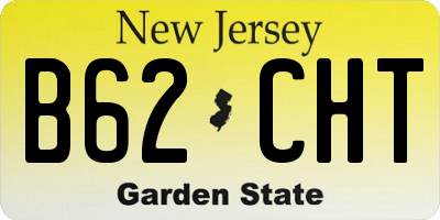 NJ license plate B62CHT