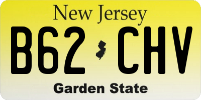 NJ license plate B62CHV