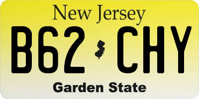 NJ license plate B62CHY