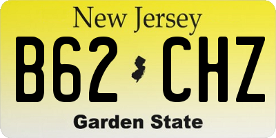 NJ license plate B62CHZ