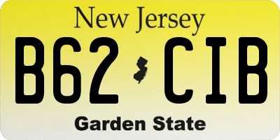 NJ license plate B62CIB