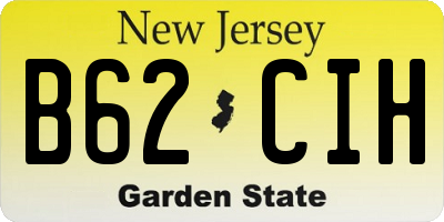 NJ license plate B62CIH