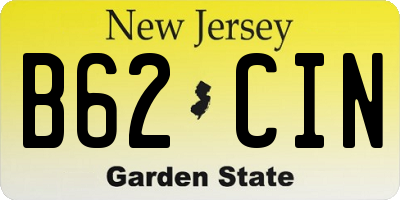 NJ license plate B62CIN