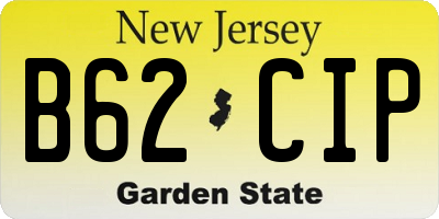 NJ license plate B62CIP