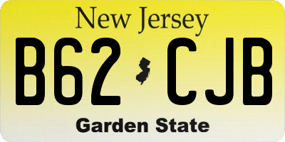 NJ license plate B62CJB