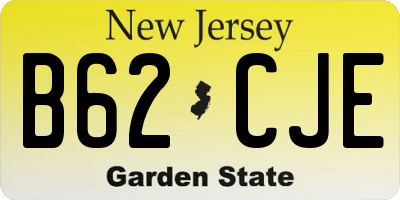 NJ license plate B62CJE