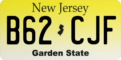 NJ license plate B62CJF