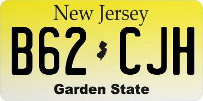 NJ license plate B62CJH