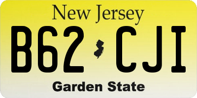 NJ license plate B62CJI