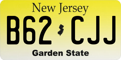 NJ license plate B62CJJ