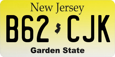 NJ license plate B62CJK