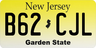 NJ license plate B62CJL