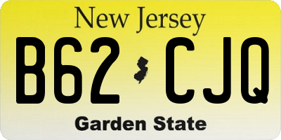 NJ license plate B62CJQ