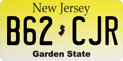 NJ license plate B62CJR