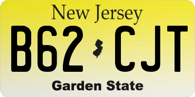 NJ license plate B62CJT