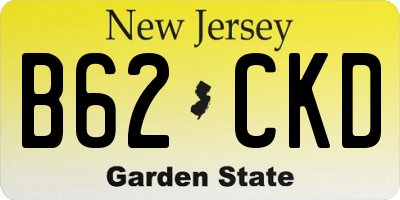 NJ license plate B62CKD