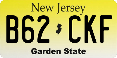 NJ license plate B62CKF
