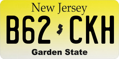 NJ license plate B62CKH