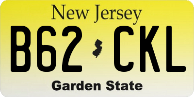 NJ license plate B62CKL