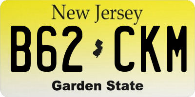 NJ license plate B62CKM