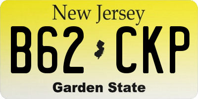 NJ license plate B62CKP