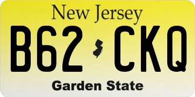 NJ license plate B62CKQ