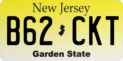 NJ license plate B62CKT