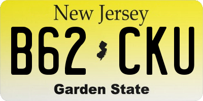 NJ license plate B62CKU