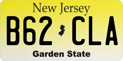 NJ license plate B62CLA