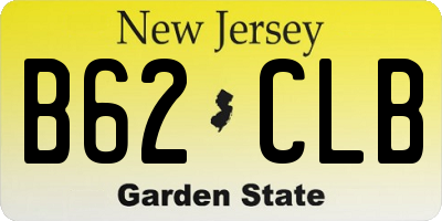 NJ license plate B62CLB