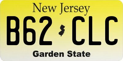 NJ license plate B62CLC