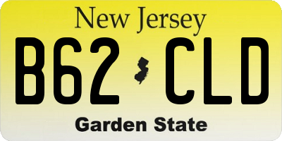 NJ license plate B62CLD