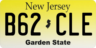 NJ license plate B62CLE