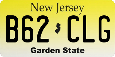 NJ license plate B62CLG