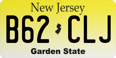 NJ license plate B62CLJ