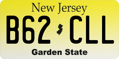 NJ license plate B62CLL