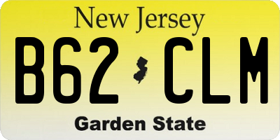 NJ license plate B62CLM