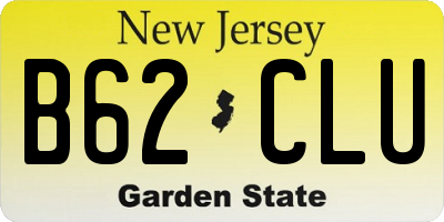 NJ license plate B62CLU