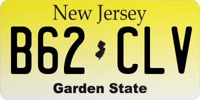 NJ license plate B62CLV