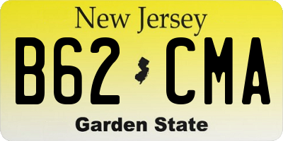 NJ license plate B62CMA