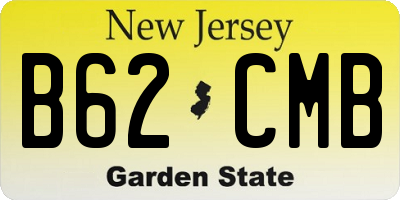NJ license plate B62CMB