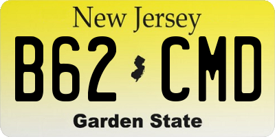 NJ license plate B62CMD