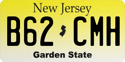NJ license plate B62CMH