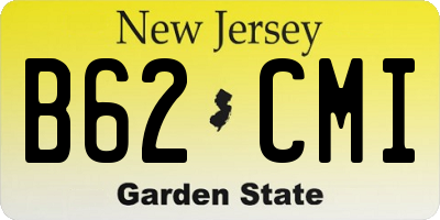 NJ license plate B62CMI