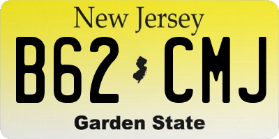NJ license plate B62CMJ