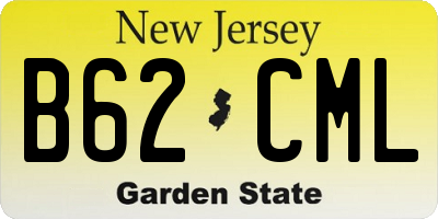NJ license plate B62CML