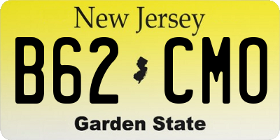 NJ license plate B62CMO