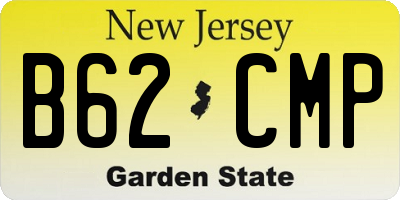 NJ license plate B62CMP